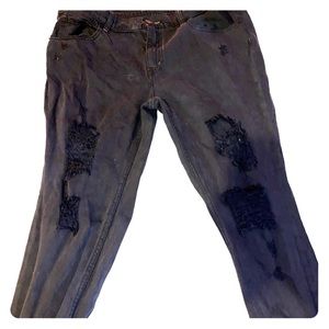 BDG Slim Boyfriend Black Distressed Jeans